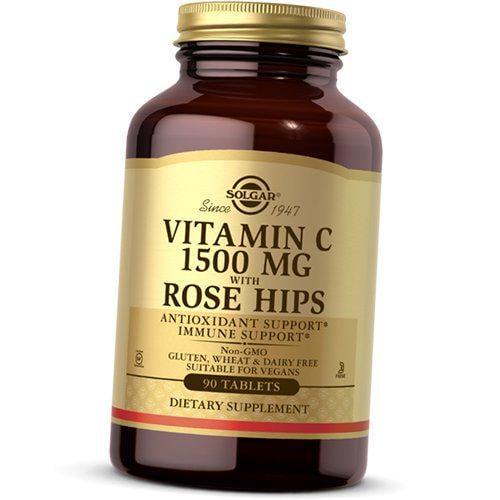 Витамины Solgar Vitamin C 1500 мг with Rose Hips 90 табл. (36313219)