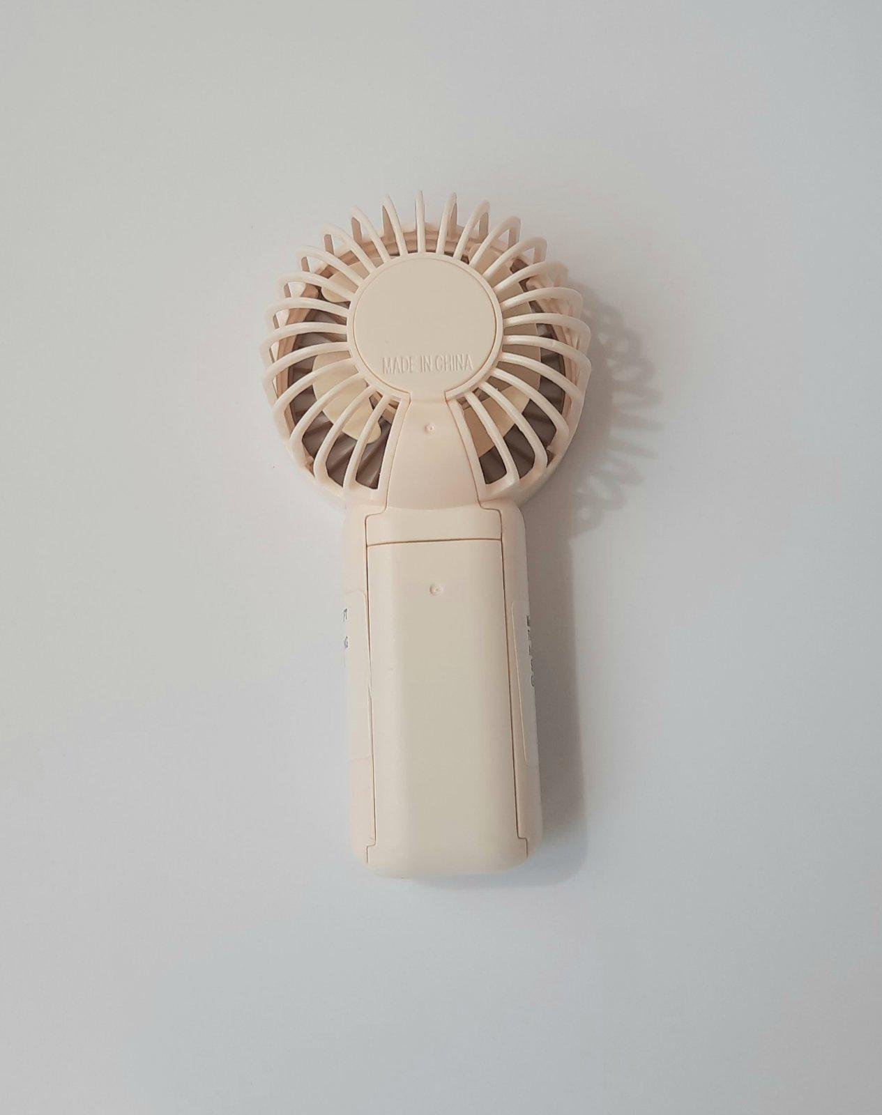 Вентилятор ручной от 2 батарей ААА Коричневый (WF-1001) - фото 7