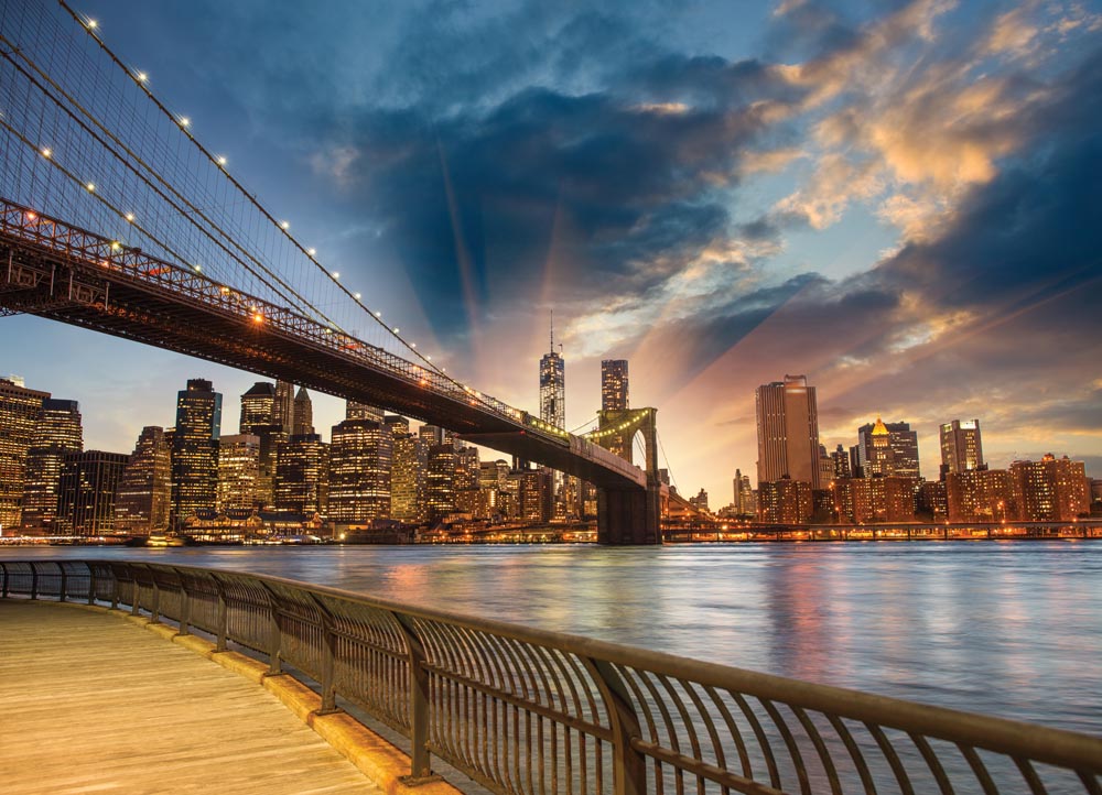Фотообои WS Wallpaper Ночной город 360x260 см (185)