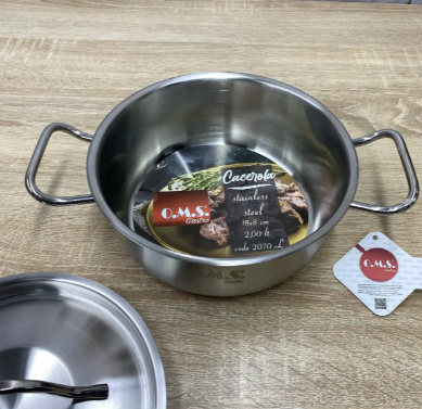 Каструля-сотейник OMS 2070-L з нержавіючої сталі з кришкою для газу та індукції 1,7 л - фото 7 Каструля-сотейник OMS 2070-L з нержавіючої сталі з кришкою для газу та індукції 1,7 л - фото 7