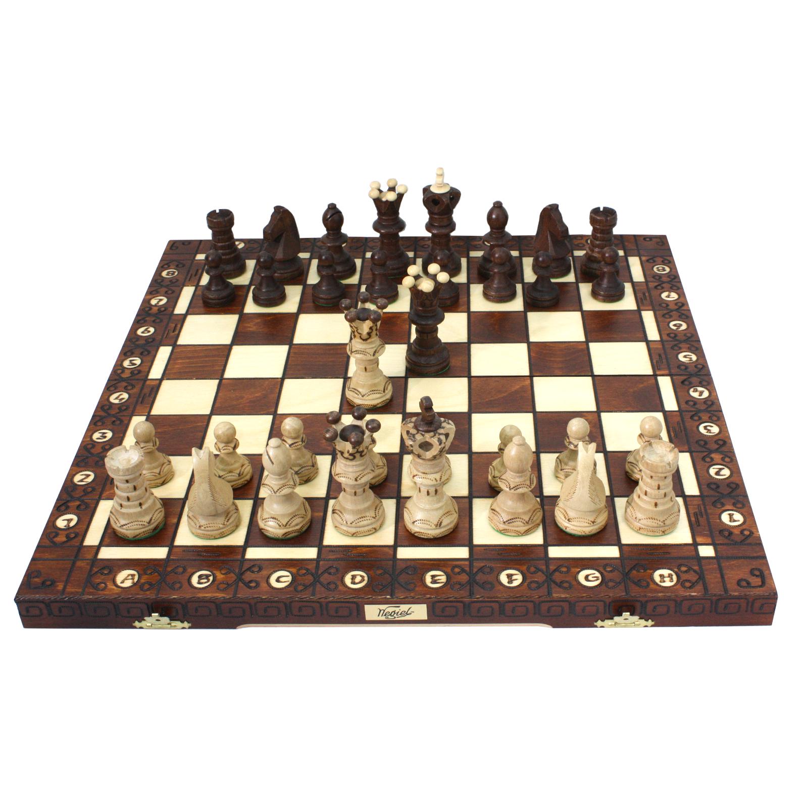 Шахматный набор Wegiel Амбасадор Эксклюзив с дополнительными ферзями 54х54 см