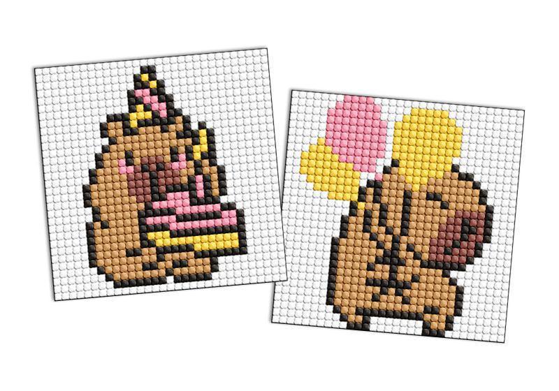 Алмазная мозаика на стикере Ideyka Развлечения капибары из 2 сюжетов 9х9 см (Id-AMS1118)