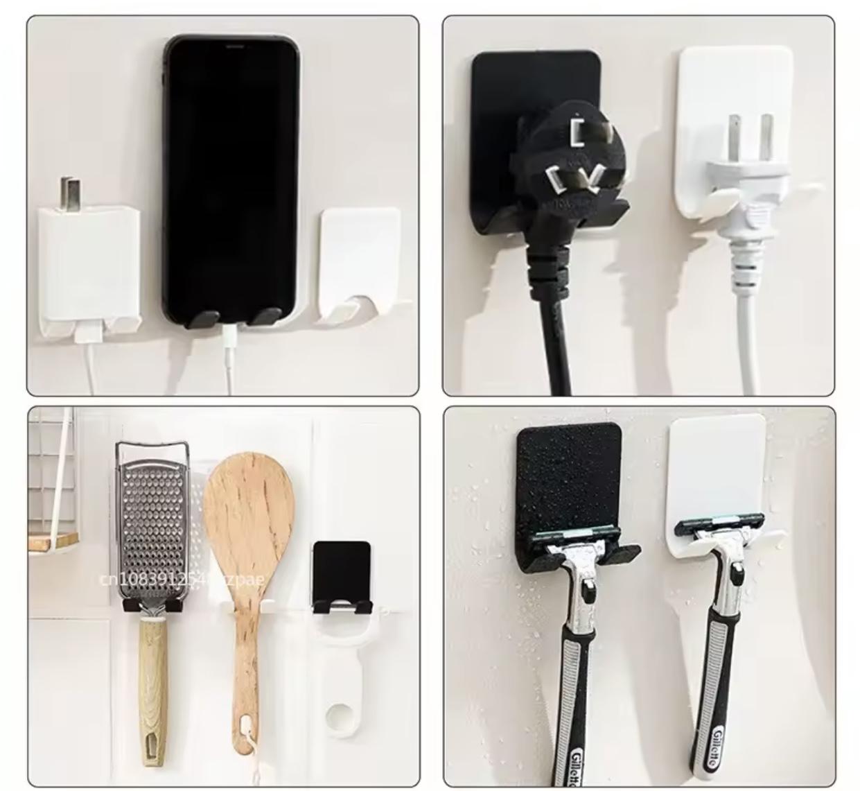 Держатель для бритвы пластиковый крючок/самоклеящийся Белый (К12 б) - фото 7