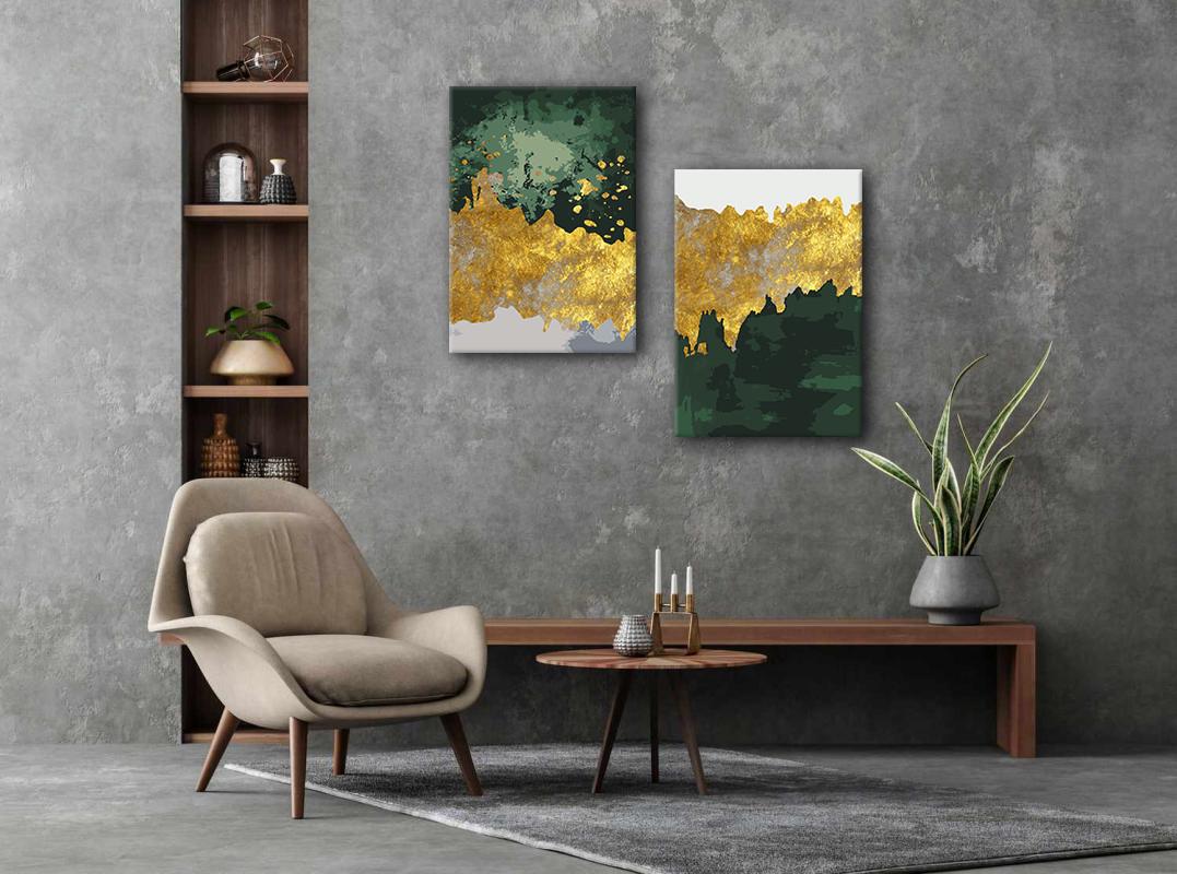 Набор картин по номерам с поталью Riviera Blanca Изумруд 2 шт. (ITR-075) Набор картин по номерам с поталью Riviera Blanca Изумруд 2 шт. (ITR-075)