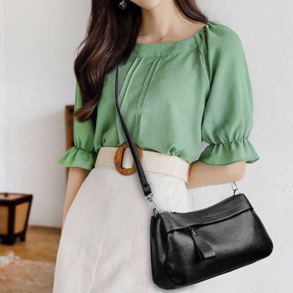 Сумка из экокожи со съемным ремешком 26х17х10 см Черный (KA00787) - фото 6 Сумка из экокожи со съемным ремешком 26х17х10 см Черный (KA00787) - фото 6