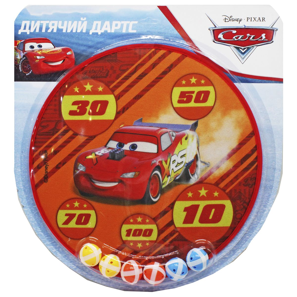 Дартс на липучках Тачки Молния Mcqueen (1-6-LD1023)