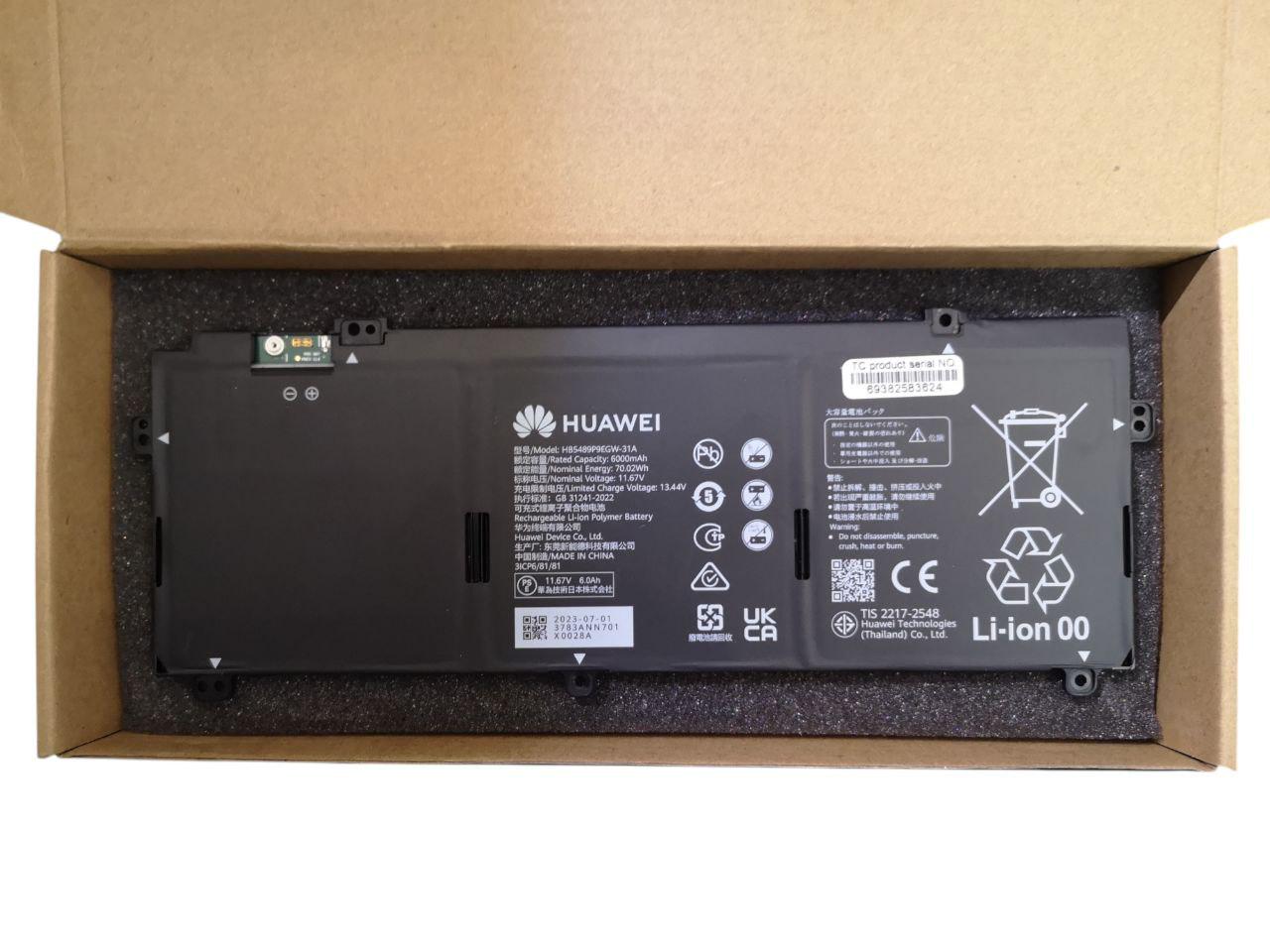 Аккумулятор для Huawei MateBook X Pro D 16 2024/D 16 2024/FLMH-W7611T/HB5489P9EGW-31A 6000mah 70,02Wh