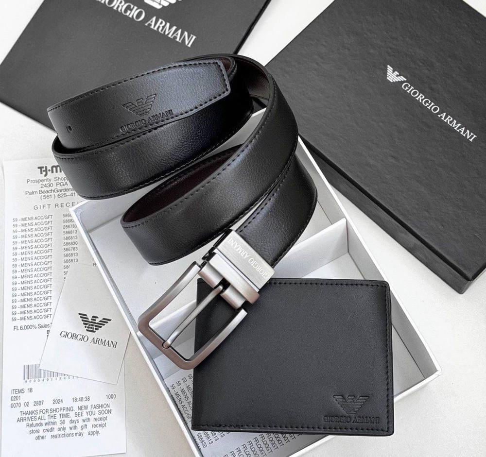 Подарочный набор мужской портмоне и ремень (GA 114 PTR)