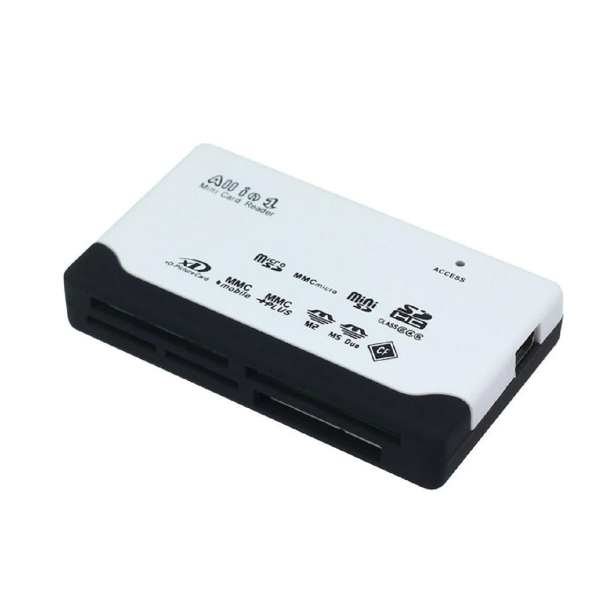Кардидер USB Mini/MicroSD SD MMC xD M2 MS Duo CF White-Black (286092)