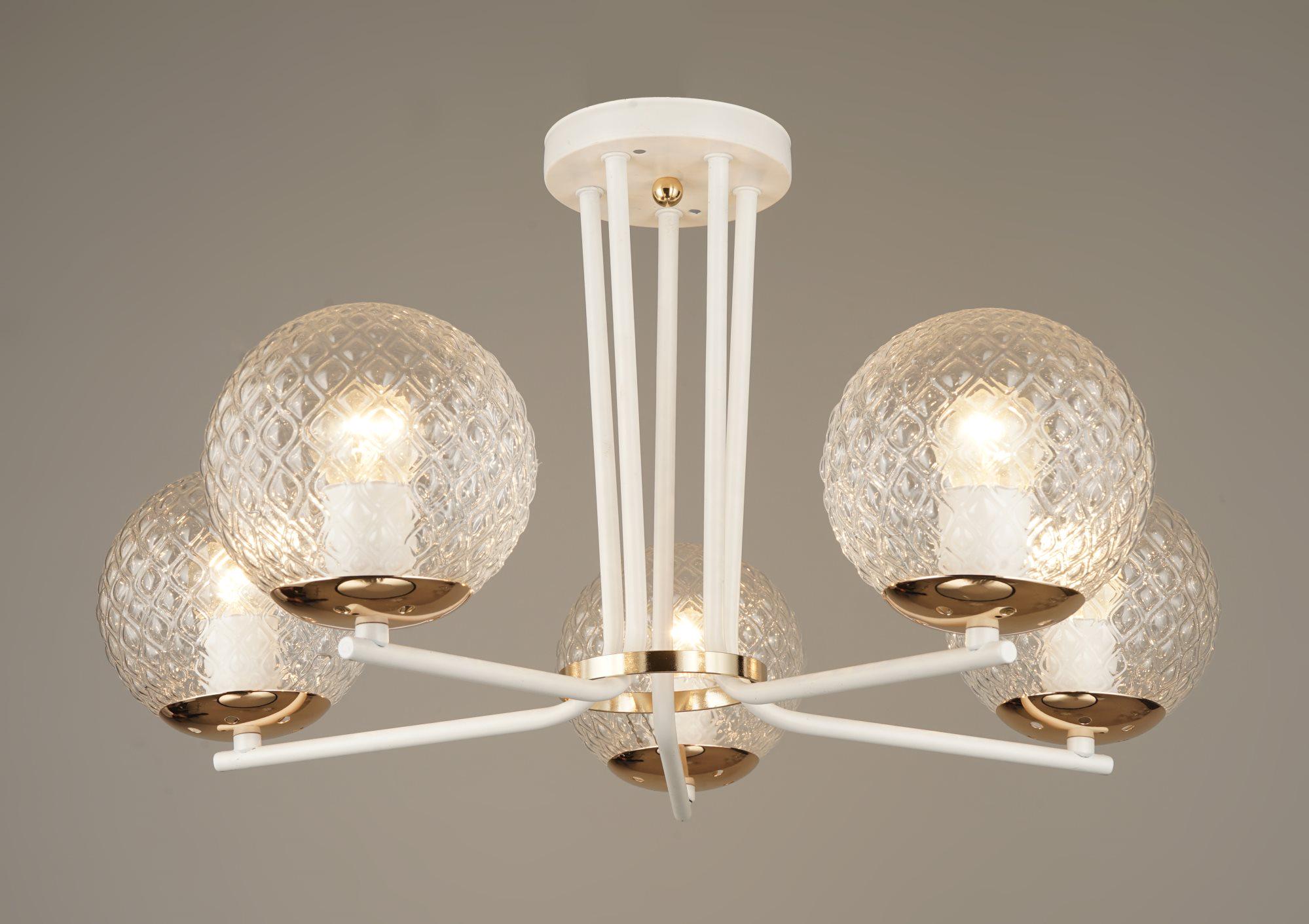 Люстра в гостиную Sirius A3584/5 WT/FGD на 5 плафонов