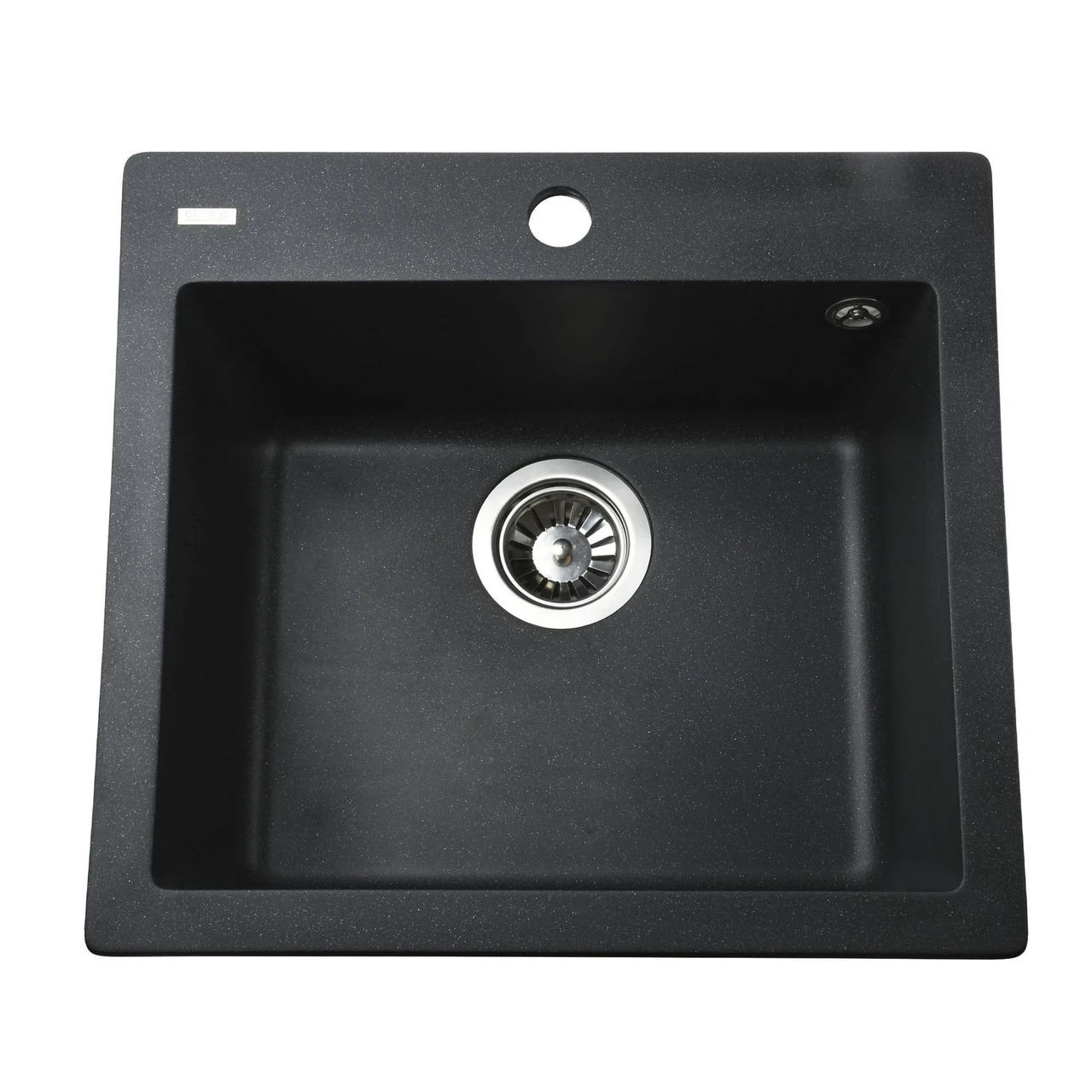 Мойка гранитная Globus Lux AOSTA А0001 490x455 мм Черный металлик (04000021)