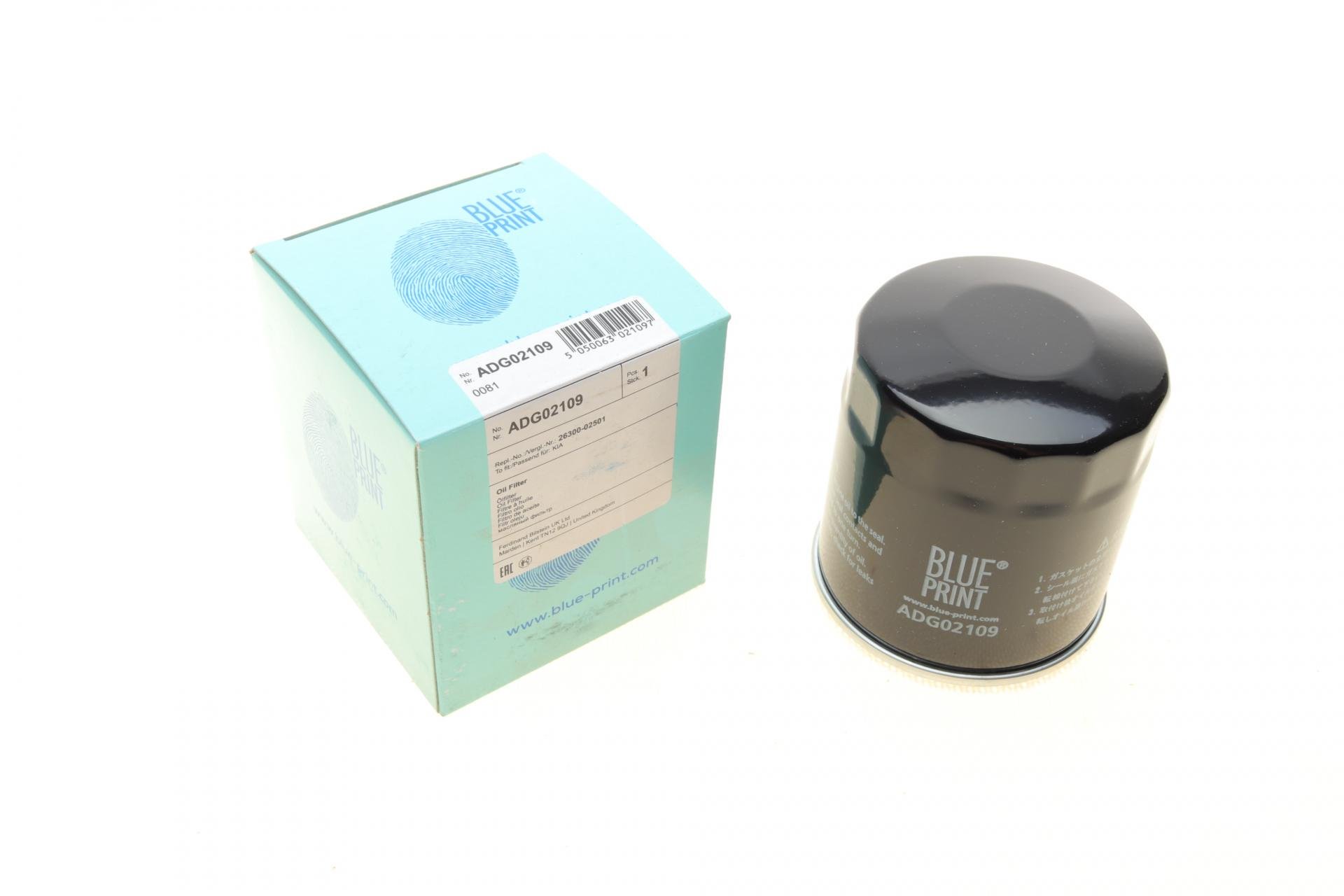 Фильтр масляный BLUE PRINT для Hyundai Accent/Gets/i20/i30/Kia Rio/Ceed 1,1-1,6 02- h 77 мм (ADG02109)