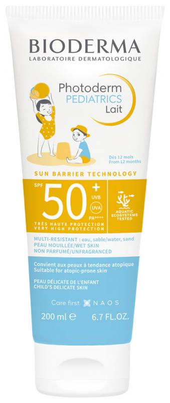 Солнцезащитное молочко детское BIODERMA Photoderm Pediatrics Lait SPF50+для лица и тела 200 ml