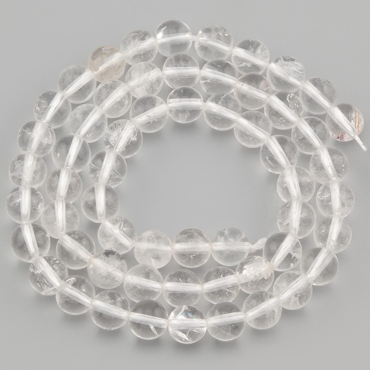 Намистини Гірський кришталь з натурального каменю 6 мм 37 см 1 шт. (НК0615ш01)