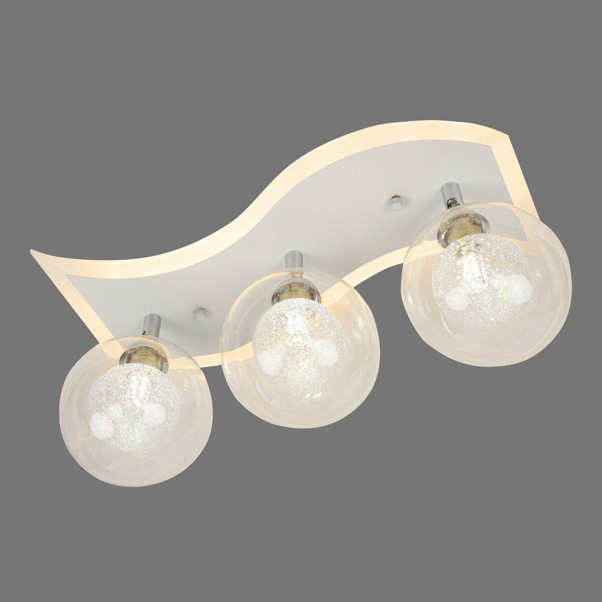 Люстра светодиодная Sirius на три плафона под лампу G9 31W 3000-6500К Белый (B S2280/3)