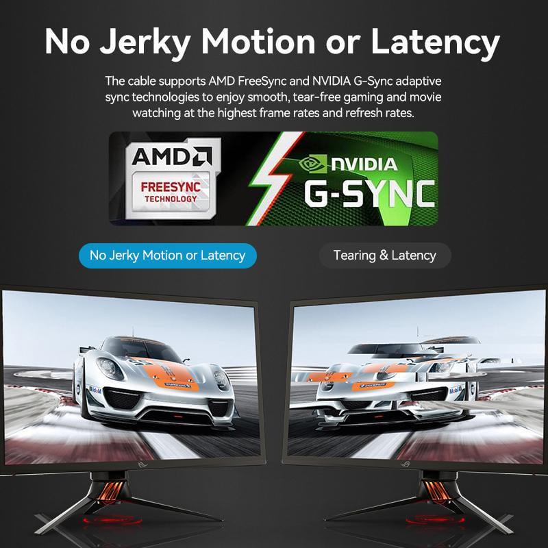 Кабель двонаправлений Vention mini DisplayPort-DisplayPort 1.4 8K 60Hz 4K 144Hz 2K 240Hz 32.4 Гбіт/с DP 2 м Чорний (HCFLH) - фото 7 Кабель двонаправлений Vention mini DisplayPort-DisplayPort 1.4 8K 60Hz 4K 144Hz 2K 240Hz 32.4 Гбіт/с DP 2 м Чорний (HCFLH) - фото 7