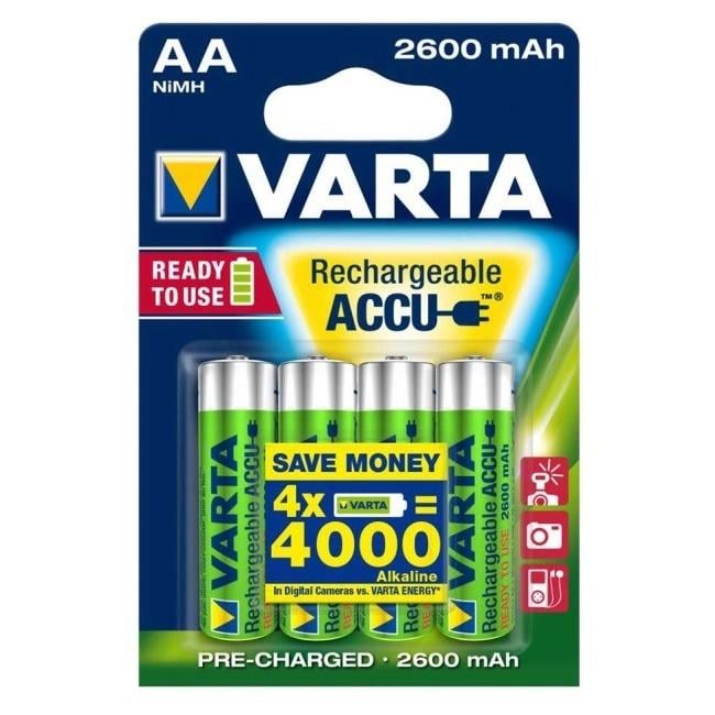 Батарейки акумуляторні Varta ACCU AA 2600 mAh BLI 4 шт. (iz14871) - фото 2 Батарейки акумуляторні Varta ACCU AA 2600 mAh BLI 4 шт. (iz14871) - фото 2