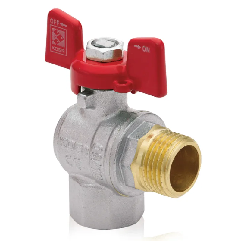 Кран шаровой KOER KR.208 1 ГШМ угловой (KR2807)