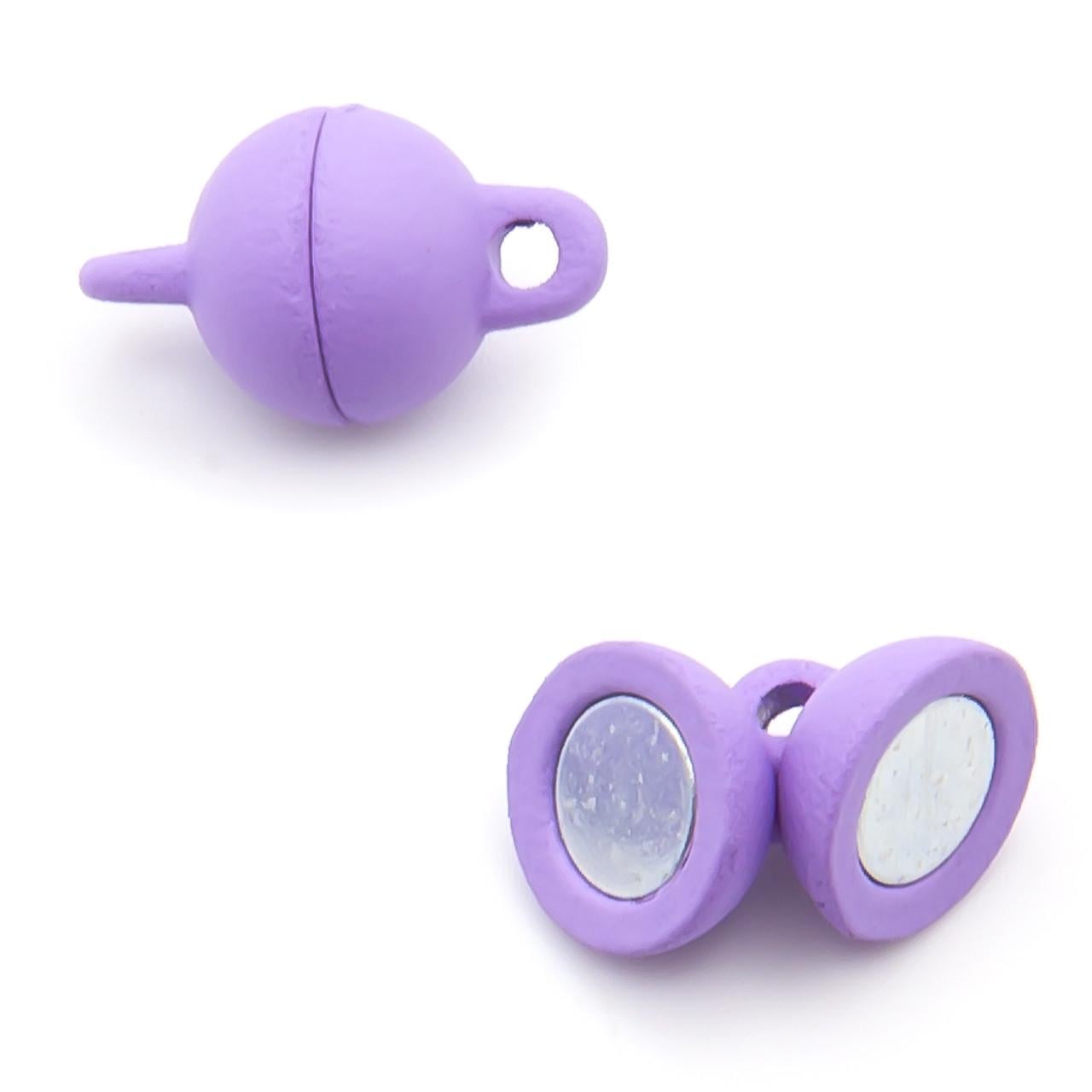 Замок магнитный Шар 8 мм 1 шт. Фиолетовый (ЗМ0008ш16)