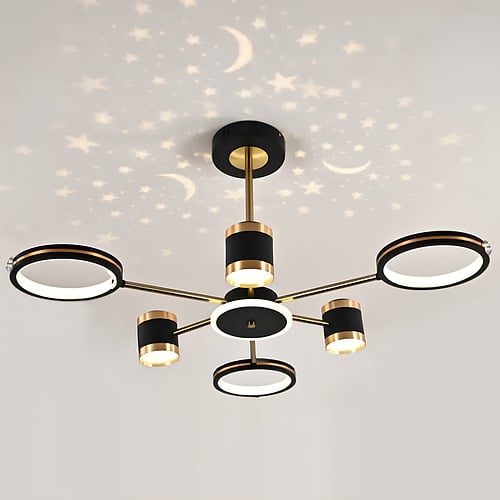 Люстра светодиодная Svet Звездное небо 112W+9W с пультом 3000К-6500К Черный (SY-16063/3+3+1 BK+CP) Люстра светодиодная Svet Звездное небо 112W+9W с пультом 3000К-6500К Черный (SY-16063/3+3+1 BK+CP)