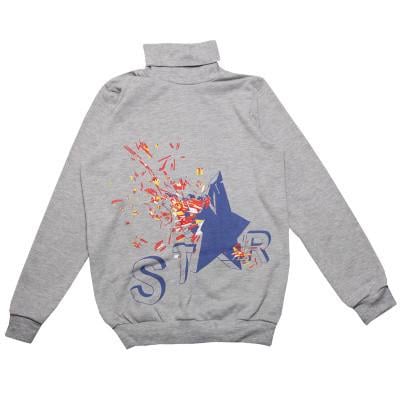 Водолазка детская хлопковая для мальчика Gabbi Звезда 128 см Серый меланж (10383)