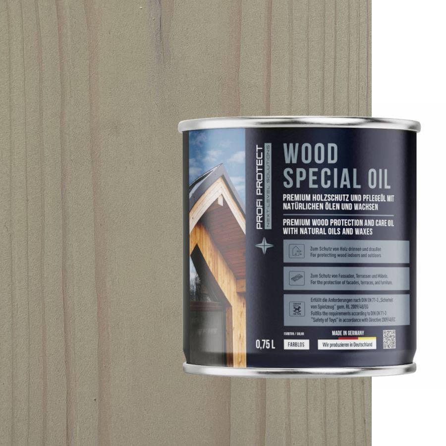 Лазурь на основе пчелиного воска и льняного масла ProfiProtect Wood Special Oil 0,75 л Antik/Grau (20754876)