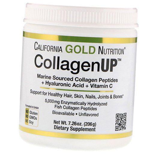 Коллаген морской Collagen Up California Gold Nutrition с гиалуроновой кислотой 206 г (68427001) - фото 3