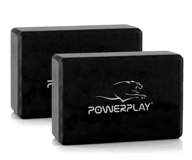 Блоки для йоги PowerPlay 4006 Yoga Brick EVA 2 шт. Черный (PP_4006_Black_2in)