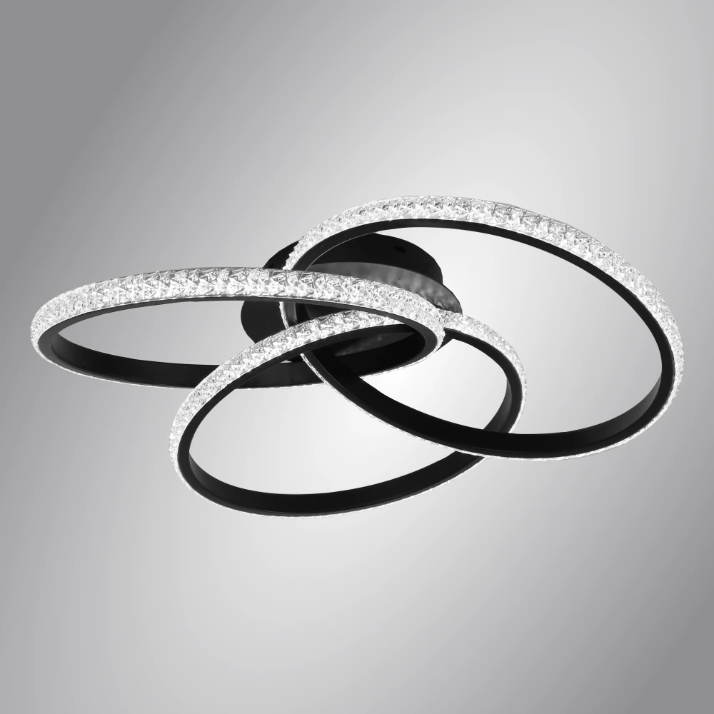 Люстра умная LED Smart 80 Вт Черный/Белый