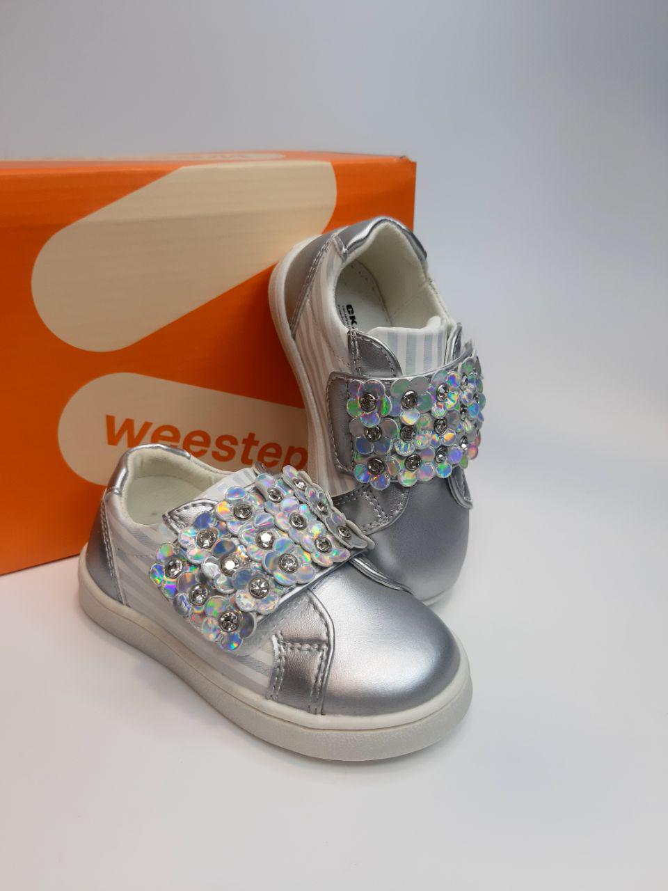 Кросівки для дівчинки Weestep р. 26 16,5 см Сірий (091833371 S)