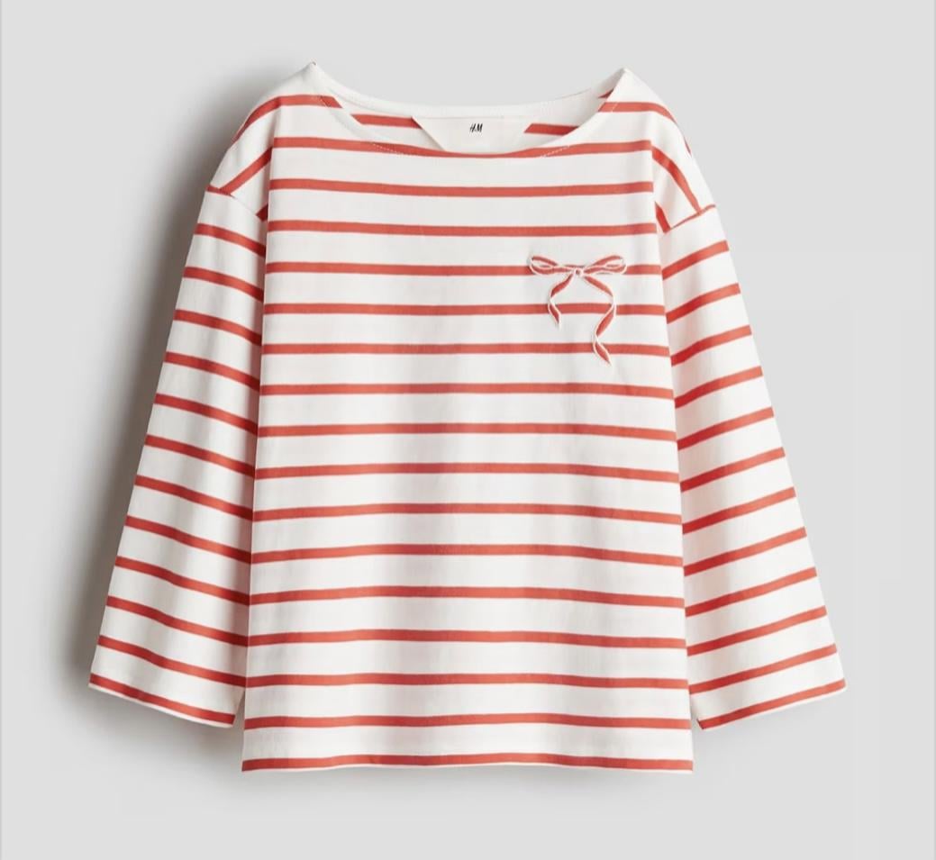 Лонгслив для девочки H&M 122-128 см Белый (122)