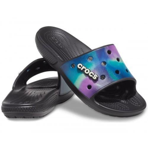 Шльопанці чоловічі утеплені Crocs Classic Slide Out of This World р. 45-46 Чорний (8558)