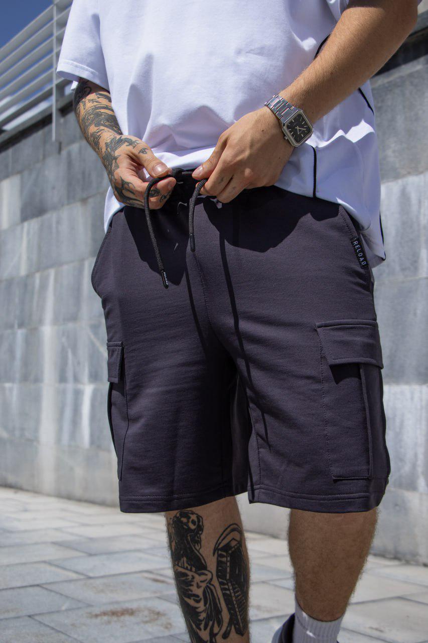 Шорты Cargo мужские весенне-летние трикотажные M Графит (26460/3/2)