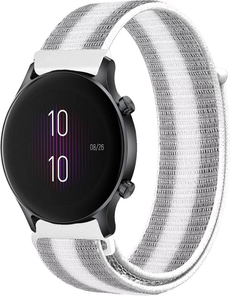 Ремінець нейлоновий Sport Loop для Haylou LS04 RS3 Silver/White (28261-58) Ремінець нейлоновий Sport Loop для Haylou LS04 RS3 Silver/White (28261-58)