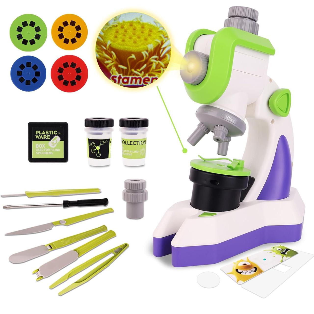 Микроскоп для детей STEM 1200x с проектором и инструментами (30101158) - фото 5