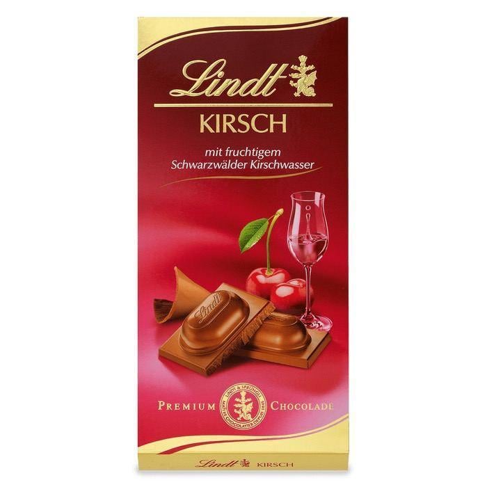 Шоколад молочный с вишневым ликером Lindt Kirsch Premium Chocolate 100 г (2450933462)