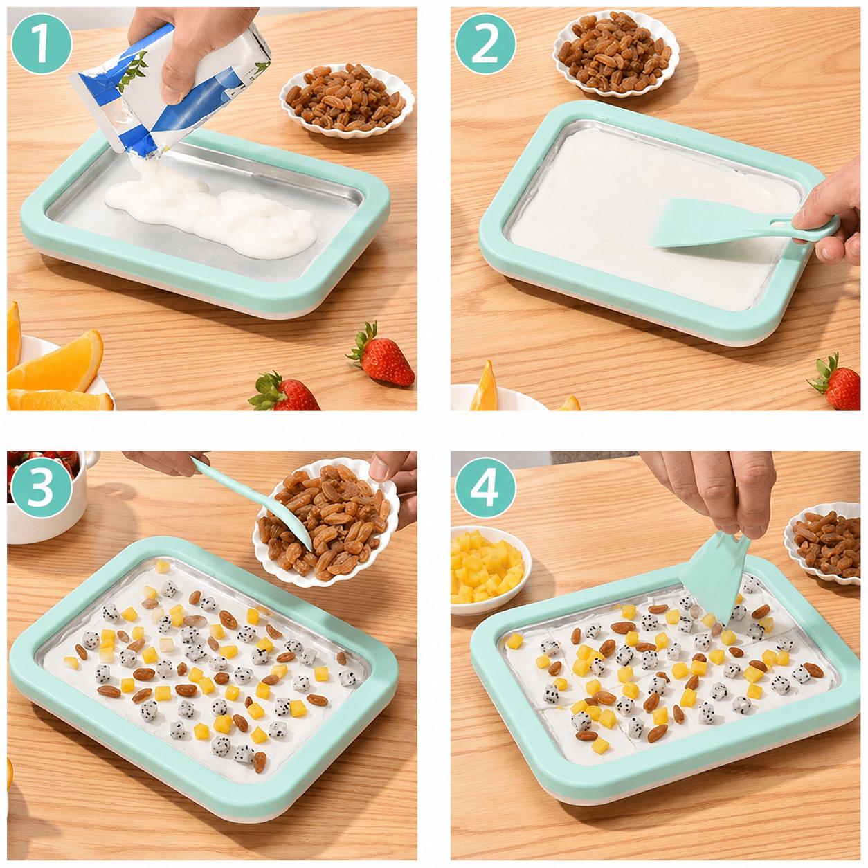 Морожениця Ice Cream Maker Instant з лопатками М'ятний (a7a2af6b) - фото 2 Морожениця Ice Cream Maker Instant з лопатками М'ятний (a7a2af6b) - фото 2