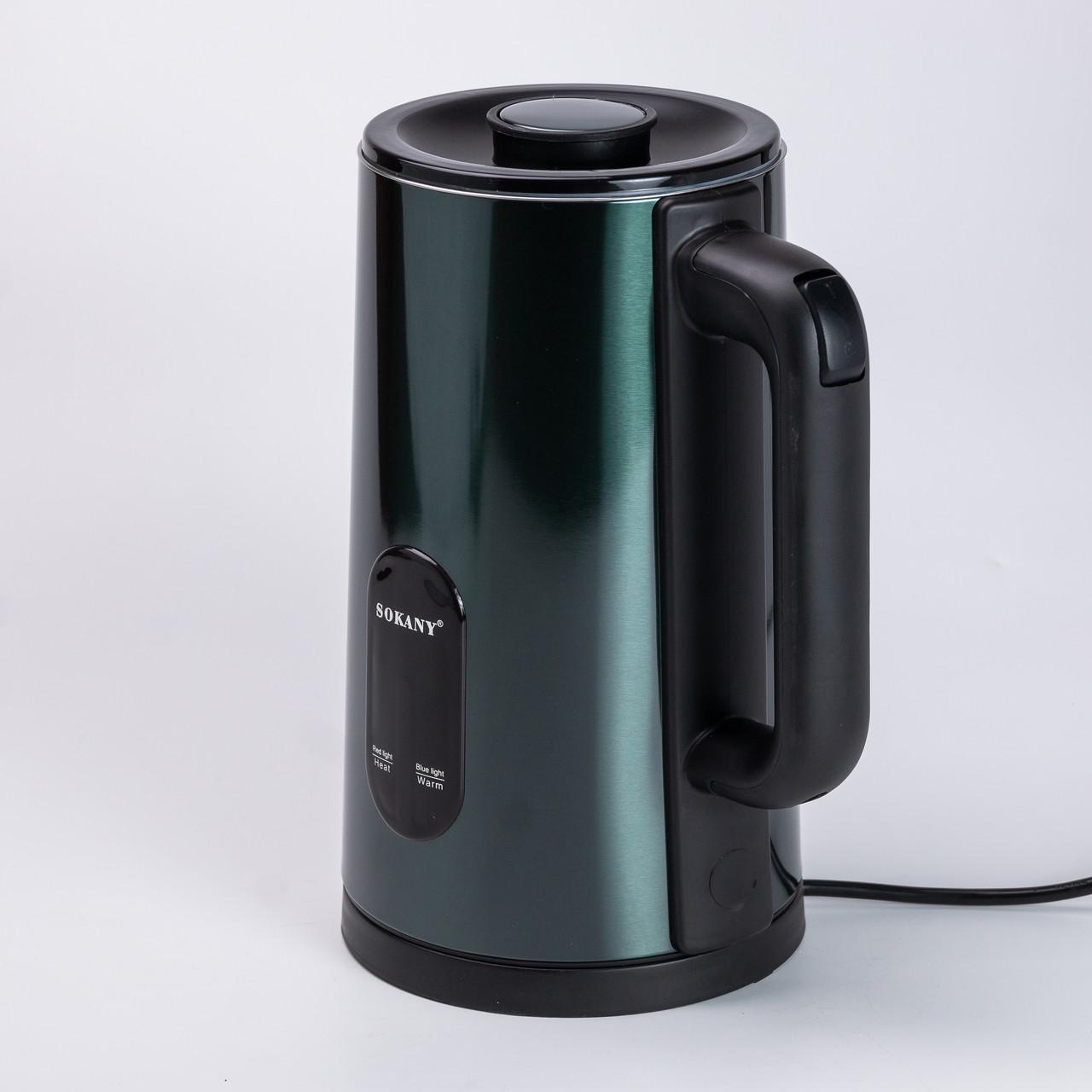 Чайник електричний Sokany SK-09019GR 3 л Зелений (4927) - фото 7