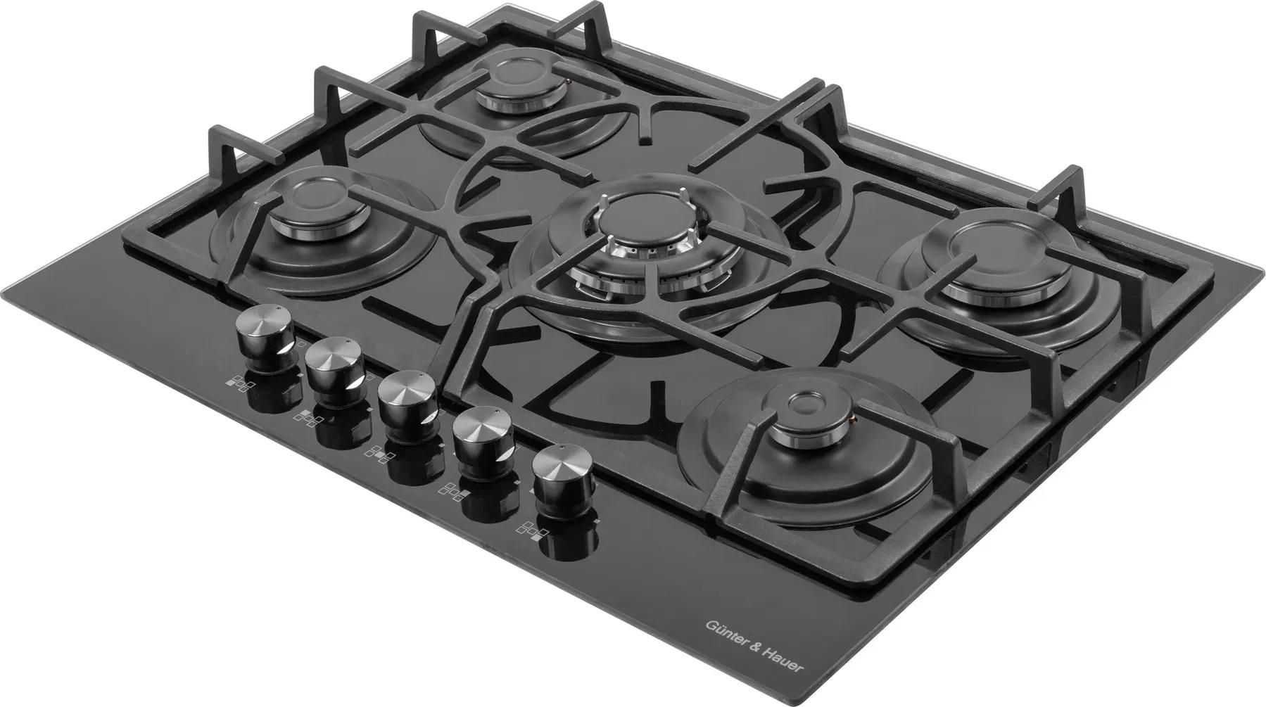 Газовая поверхность стильная из стекла Gunter&Hauer GL 745 68 см Черный - фото 5 Газовая поверхность стильная из стекла Gunter&Hauer GL 745 68 см Черный - фото 5