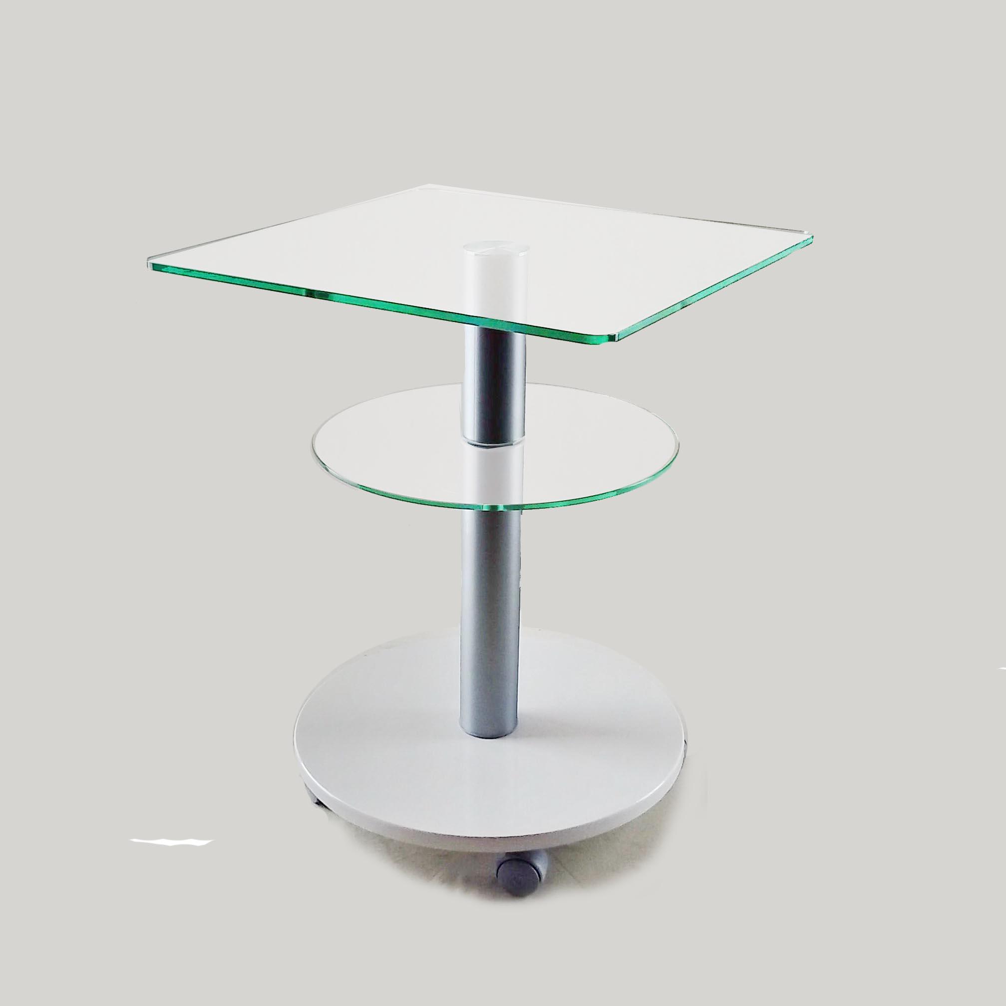 Стол журнальный стеклянный Commus Bravo Light Kv6 satin-white-alm60 Белый металлик (444820242) - фото 5 Стол журнальный стеклянный Commus Bravo Light Kv6 satin-white-alm60 Белый металлик (444820242) - фото 5