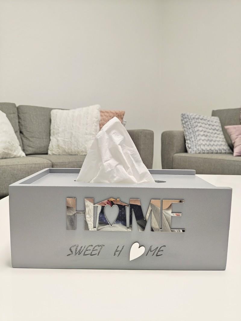 Салфетница Home 26х14х9, 5 см Silver (Box6)