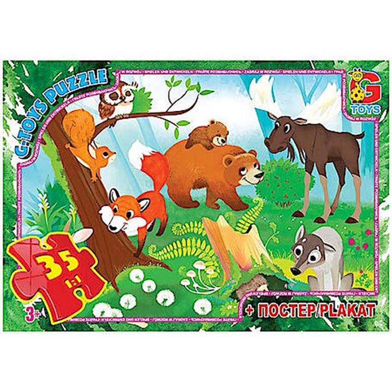 Пазли дитячі Лісові мешканці GF04 постер 35 ел. (RLT53456)
