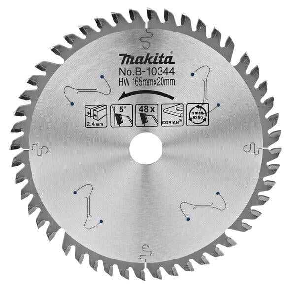 Диск пильный по акриловому камню Makita 165х20 мм 48T