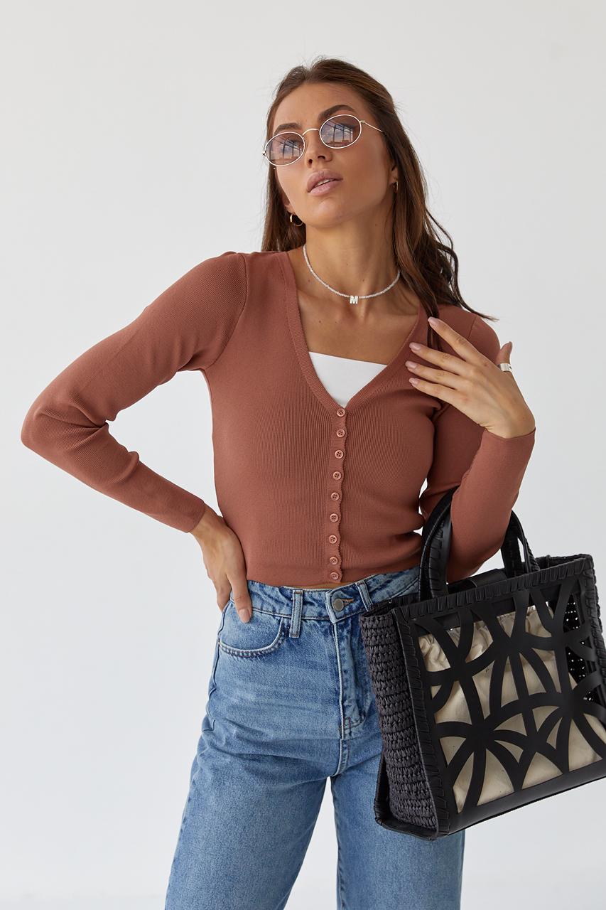 Кардиган Hot Fashion S Коричневый (9527906) - фото 8 Кардиган Hot Fashion S Коричневый (9527906) - фото 8