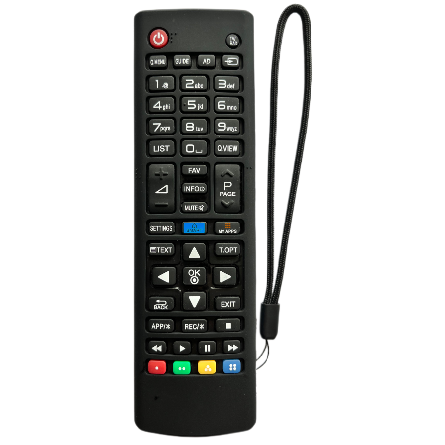 Чехол для пультов LG AKB73715601 74915324/75095308/75095312 силиконовый защитный Черный (5028)