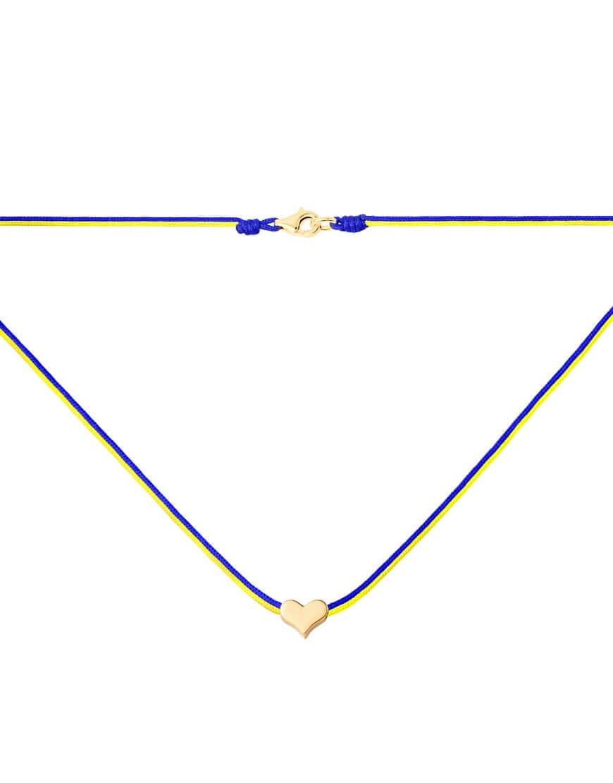 Підвіска з Україною в серці з Сердечком жіноча IVA JEWELRY золотиста One size
