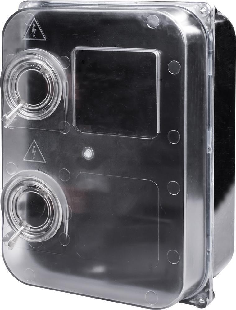 Корпус під 3-ф лічильник E.NEXT e.mbox.stand.plastic.n.f3 8 модулів навісний прозорі двері пластиковий 380х280х145 мм (s0110004)