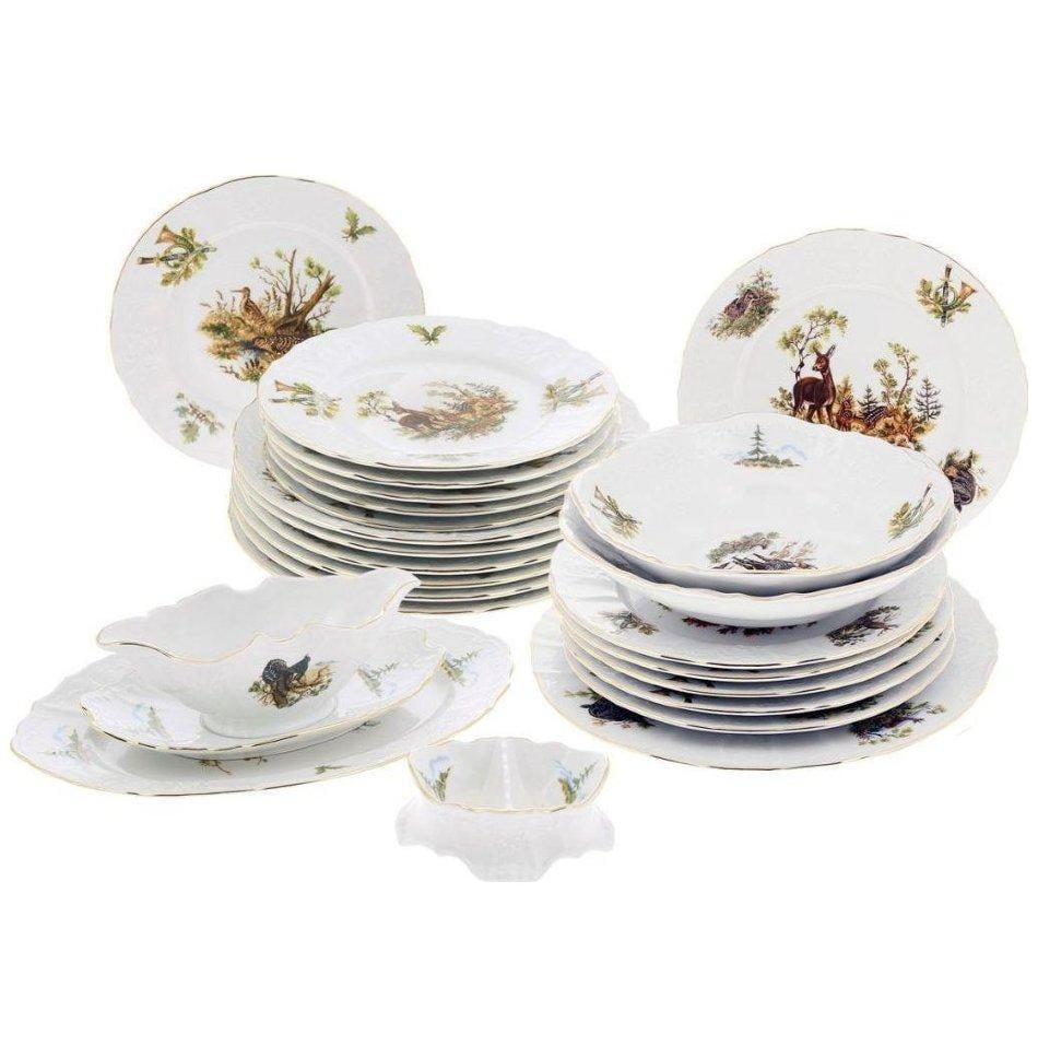 Столовый сервиз Thun Bernadotte Охота фарфора на 6 персон 24 пр. (U001011)