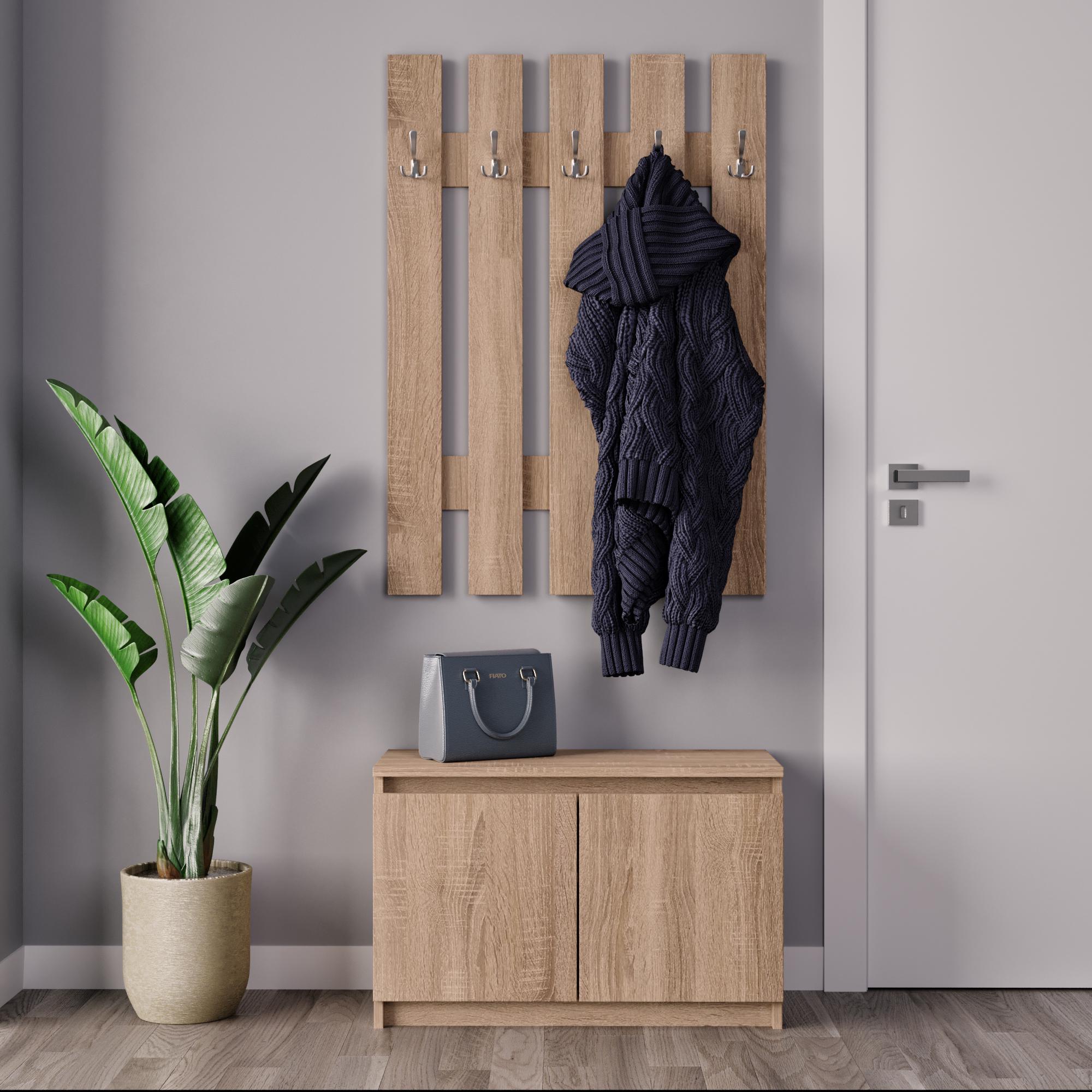 Прихожая ПР-2 100х70 см 45х70х30 см Сонома Прихожая ПР-2 100х70 см 45х70х30 см Сонома