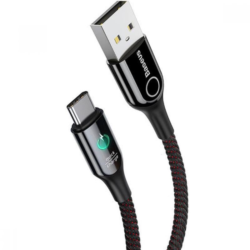 Кабель Baseus CATCD-01 Light Intelligent Power-Off Cable USB to Type-C 3A 1 м Black